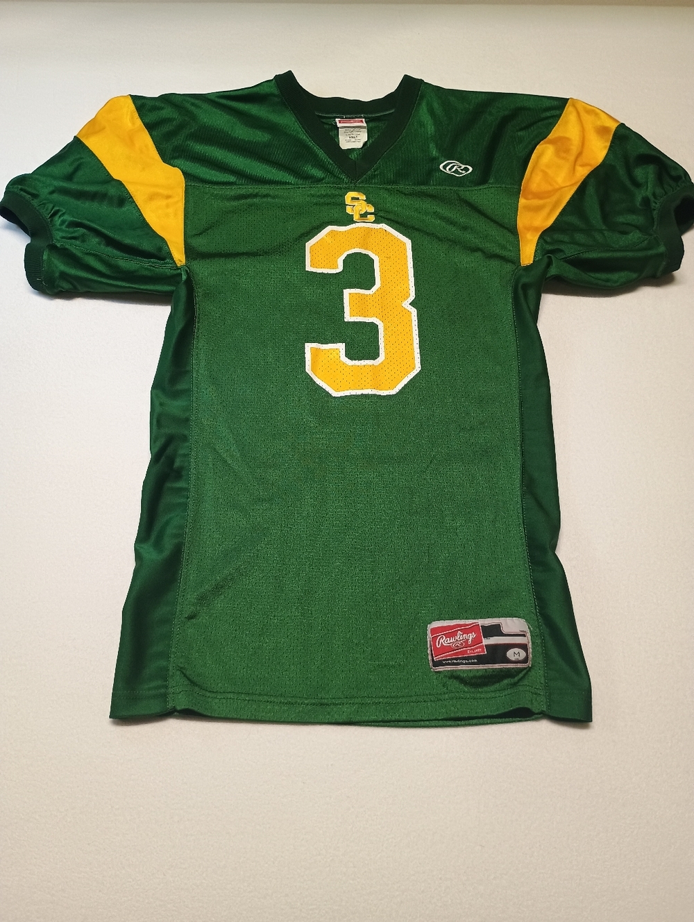 Rawlings Mens Size M  Green and Yellow Football Jersey #3